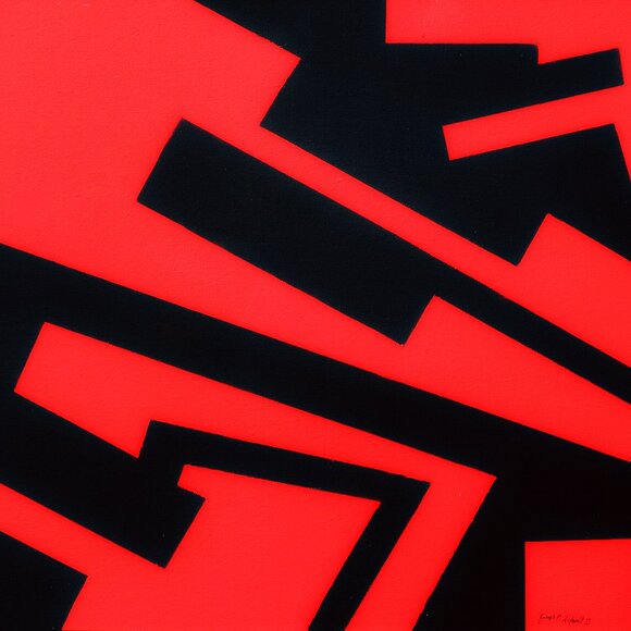 +++SOLD!+++ "Night Foundry" 16x20 signed acrylic on board - Picture 1 of 1
